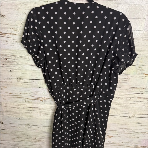 Cooper St Black and White Polka Dot Dress wrap 10 - Picture 6 of 7